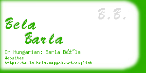 bela barla business card